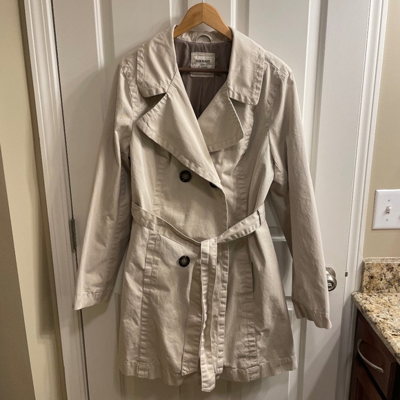 Old Navy Jackets & Blazers - Old Navy Women's Cotton Twill Trench Coat, Light Khaki, XL Tall